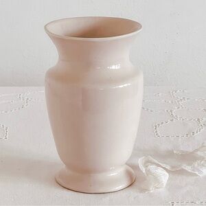 Vintage Mid Century Pottery Pink Flower Vase